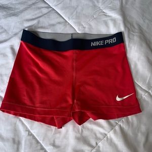 Nike Pro Red Spandex Shorts